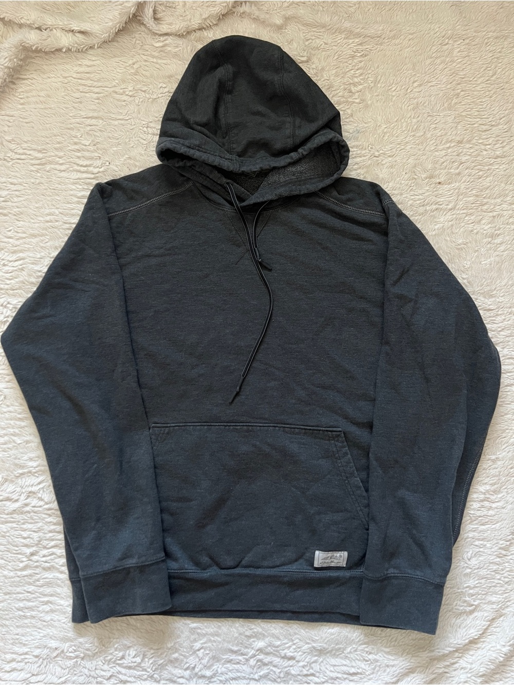 Eddie Bauer Men’s Dark Charcoal Gray Pullover Hoodie - Size Medium